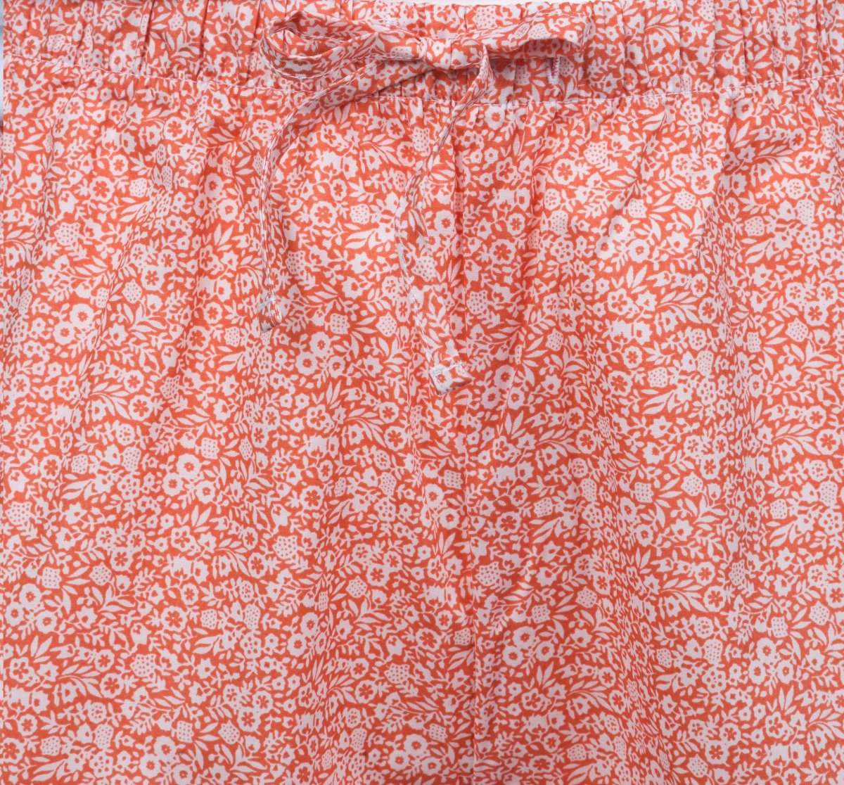 Pigiama donna corto in cotone fiori rosa e maglia blu - immagine 4