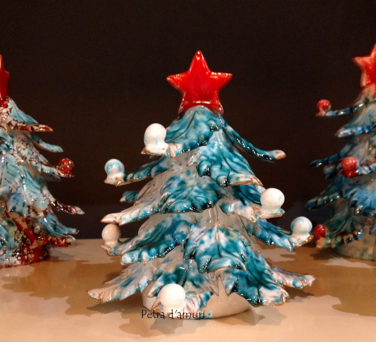 Albero di Natale da Collezione in Ceramica Siciliana H 20 cm Hand Made in Sicily