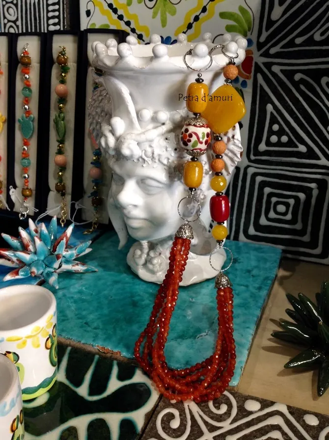 Collana Siciliana con Ceramica