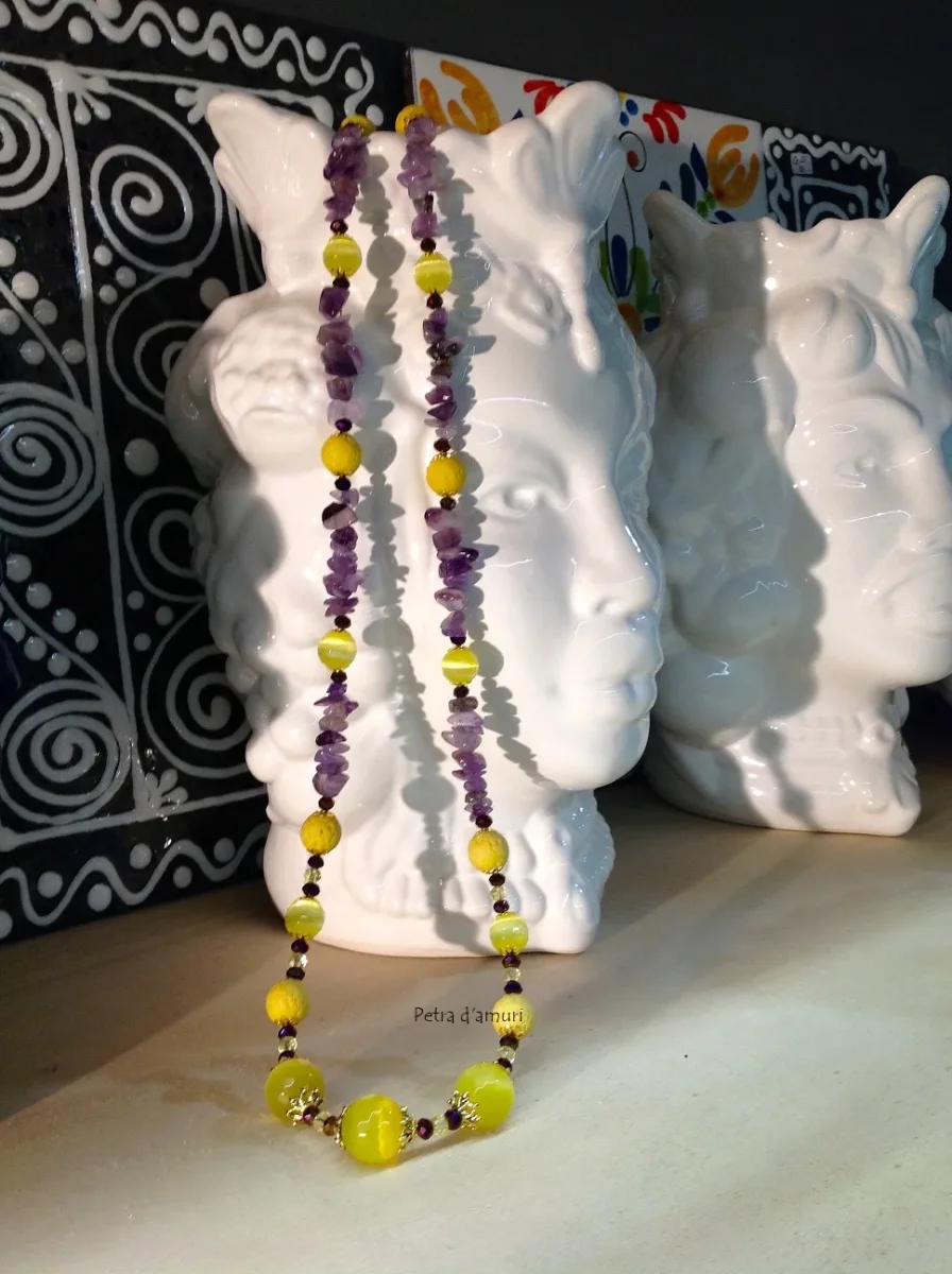 Collana Siciliana con Ametista