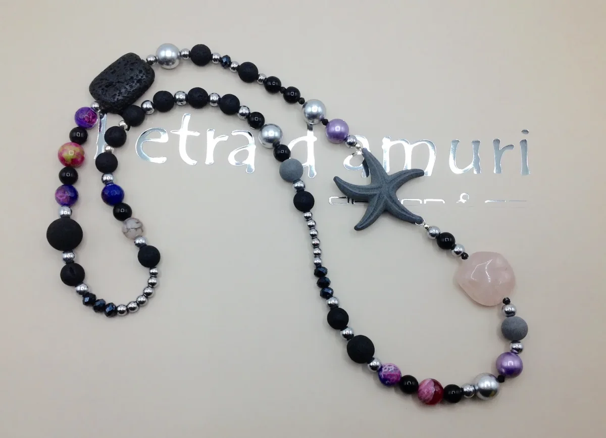 Collana Siciliana con Pietra Lavica
