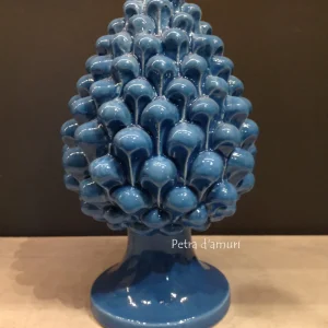 Pigna Classica Azzurra H 23 cm in Ceramica siciliana Hand Made in Sicily