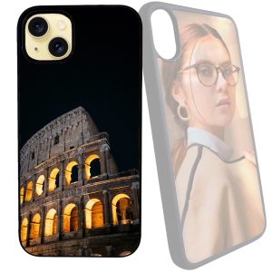 Cover Personalizzata iPhone 15 Plus in vetro temperato